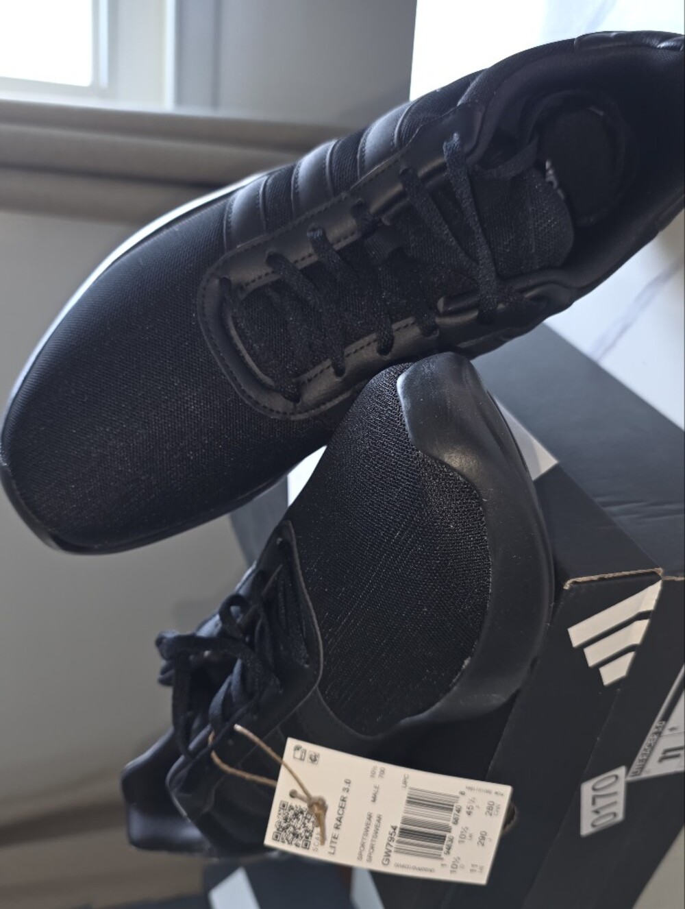adidas Black Men's Low-Profile Running Sneakers